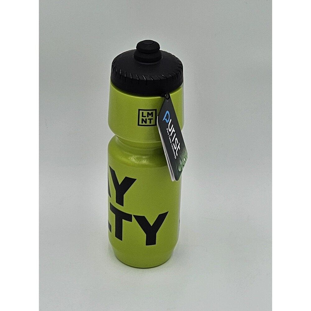 LMNT Neon Green 26oz Stay Salty Water Bottle NEW Gym CrossFit Fitness Yoga